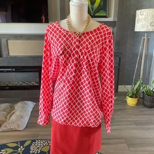 GAP Orange long sleeve fashion blouse